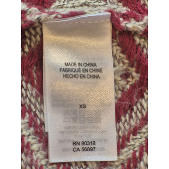 Lucky Brand Women's XS Southwestern Aztec Knit Open Front Cardigan Sweater - Picture 12 of 13